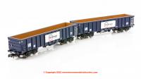 2F-025-012 Dapol MJA Bogie Box Van Twin Pack - 502009 and 502010 in GBRf livery
